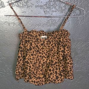 American Eagle Leopard Print Tank Size Small